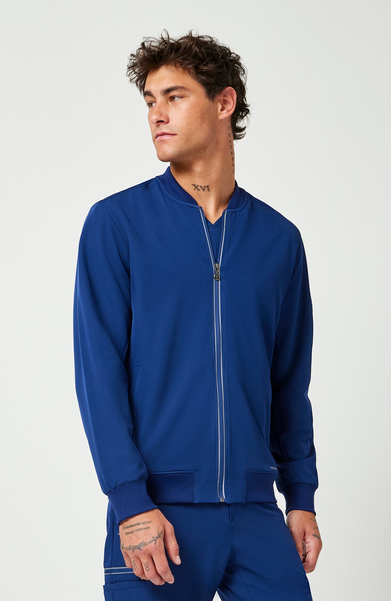 5350-nav-8 Chamarra Samuel Bomber -360 by Healing Hands