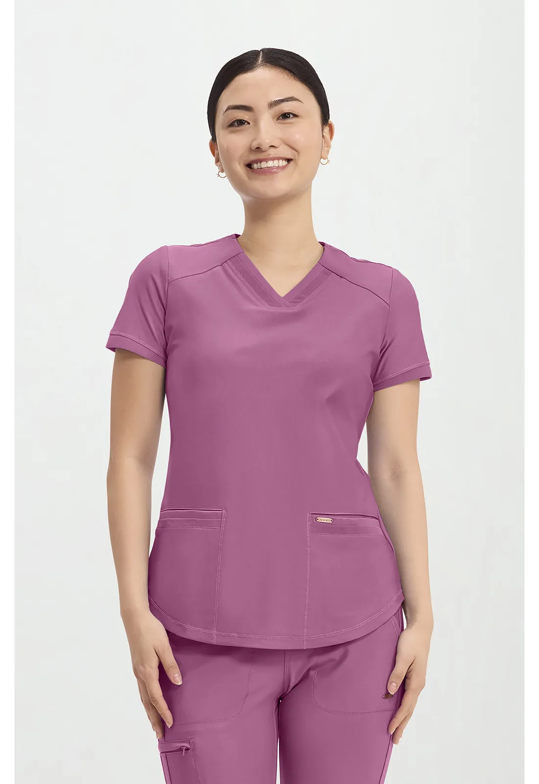 CK840_DTMA Top Scrub Hemline - FORM by Cherokee