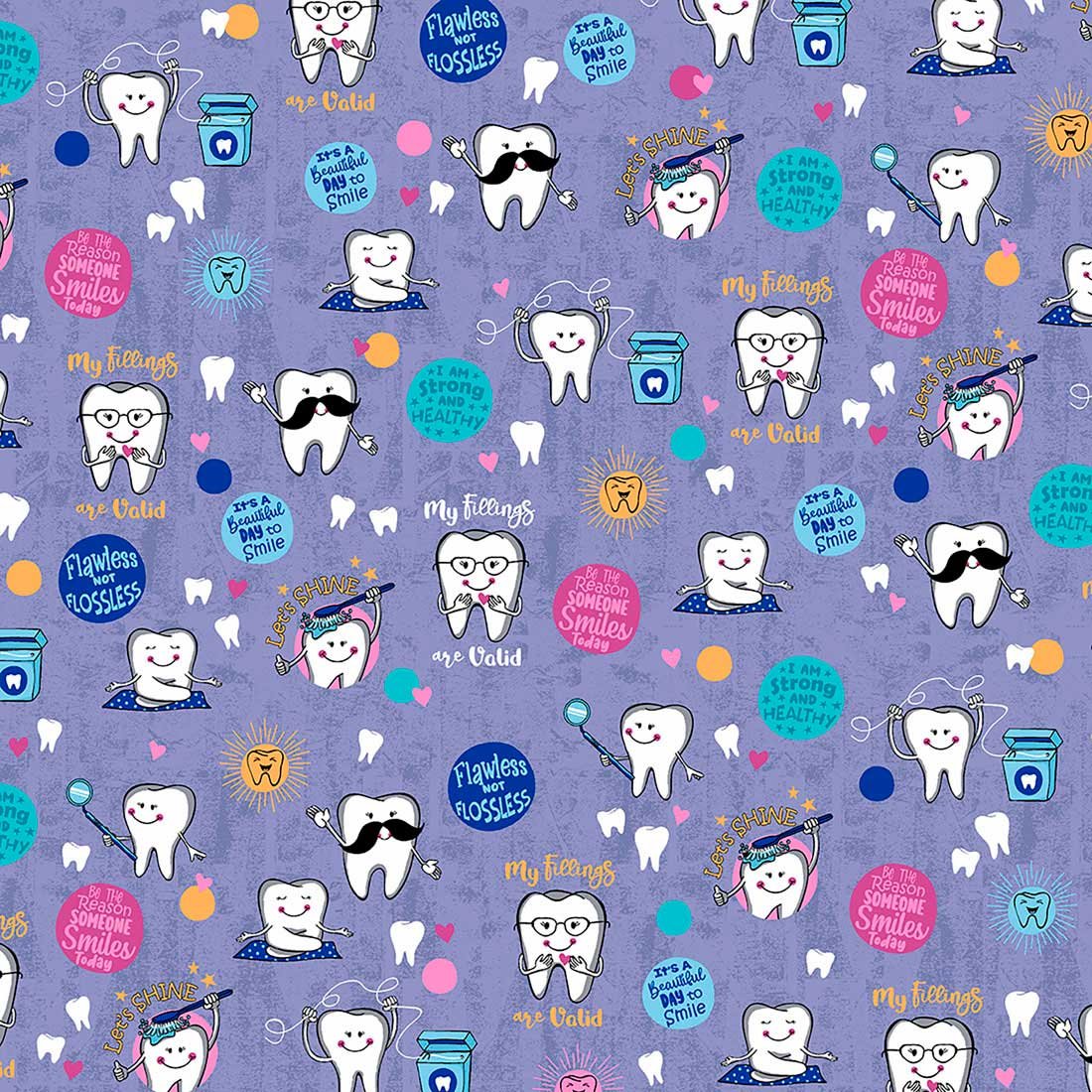 Print Scrub Top Dental Affirmations