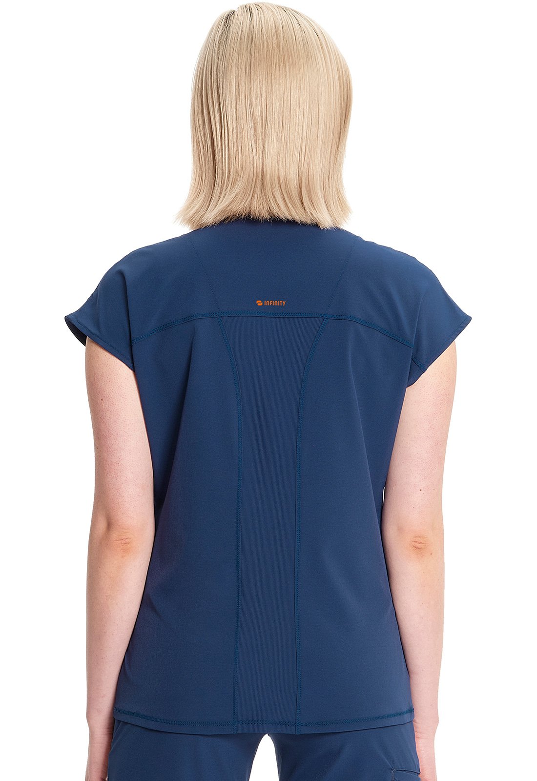 in622a-navy-5 Top Scrub Henley - GNR8 by Infinity