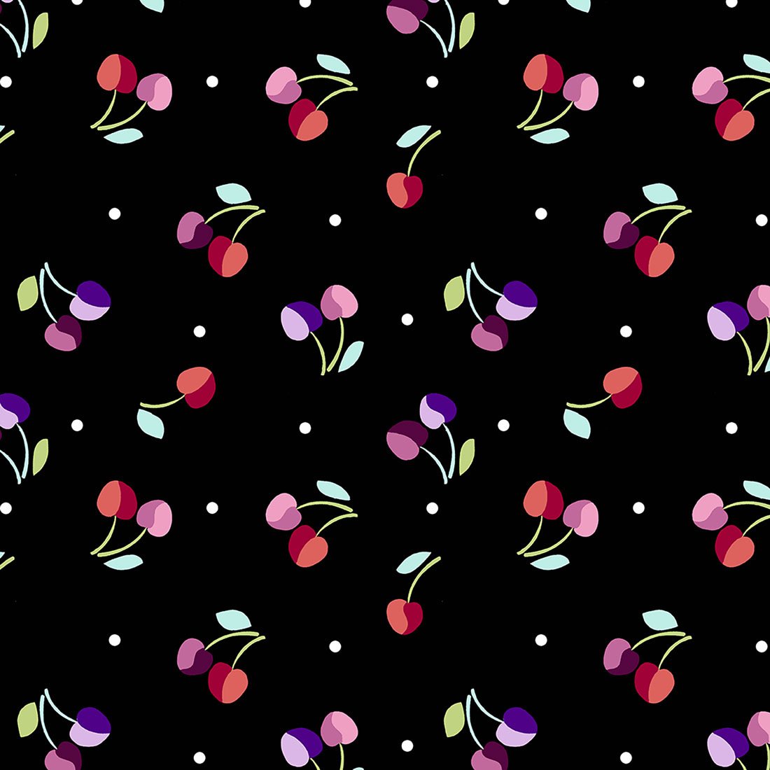 Print Scrub Top Cherry On