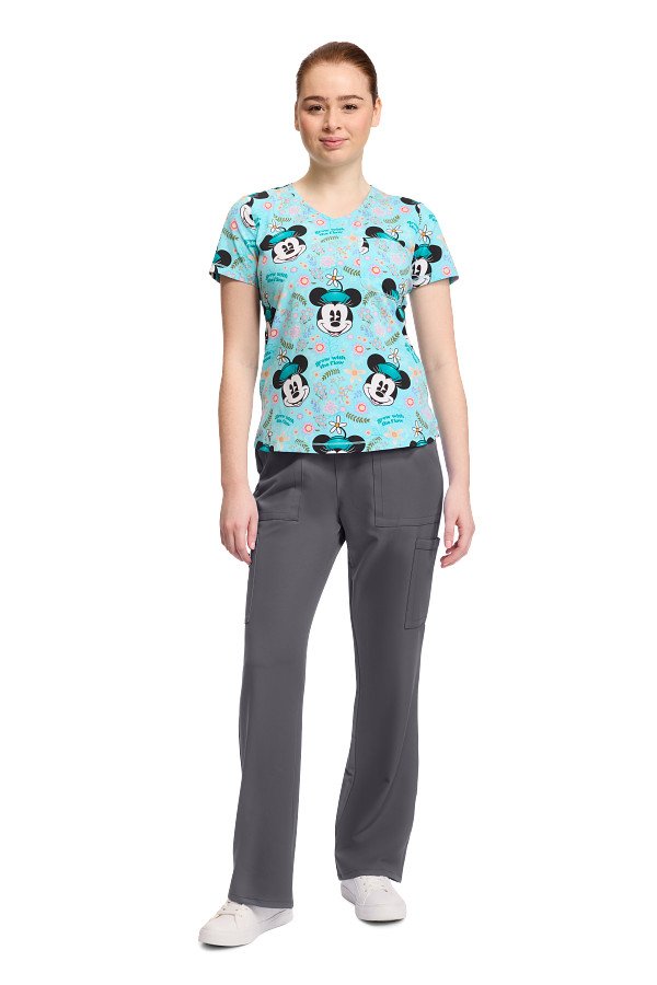 tf786-mnws Print Scrub Top Garden Grows